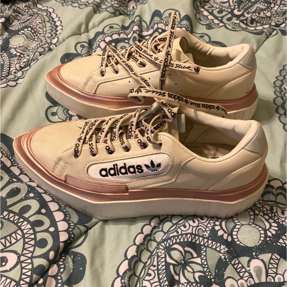 Cream and Rose casual Adidas shoes. Limited editions only worn once.